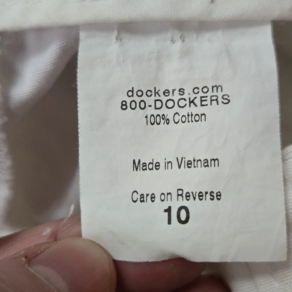 Dockers Womens White Capri/peddle Pushers Sz10 - Picture 9 of 9